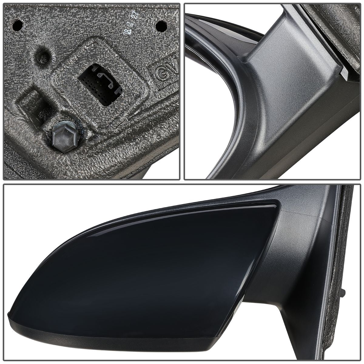 RETROVISOR MIRROR - OEM - 09-13 MAZDA 6 - POWERED - HEATED - PAINTABLE - BLACK - LEFT