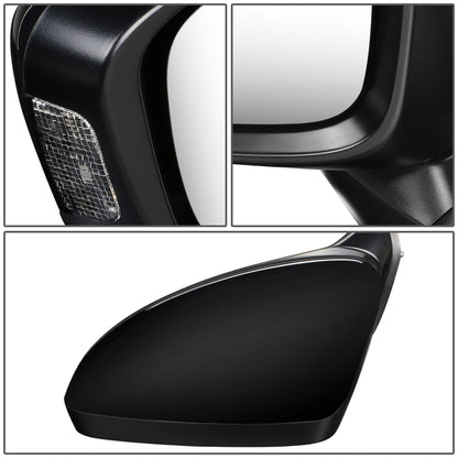 RETROVISOR MIRROR - OEM - 14-17 MAZDA 6 - POWERED - W/ SIGNAL LIGHT - FOLDING - BLACK MATERIAL - LEFT