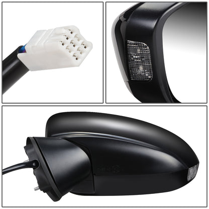 RETROVISOR MIRROR - OEM - 14-17 MAZDA 6 - POWERED - HEATED - W/ SIGNAL LIGHT - FOLDING - BLACK MATERIAL - LEFT