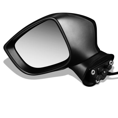 RETROVISOR MIRROR - OEM - 14-15 MAZDA 3 - POWERED - PAINTABLE - BLACK - LEFT