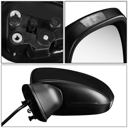 RETROVISOR MIRROR - OEM - 14-15 MAZDA 3 - POWERED - PAINTABLE - BLACK - LEFT