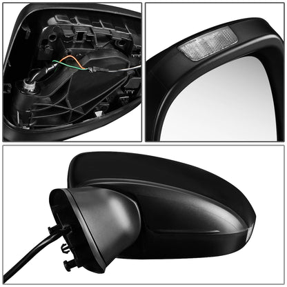 RETROVISOR MIRROR - OEM - 14-15 MAZDA 3 - POWERED - HEATED - PAINTABLE - BLACK - LEFT