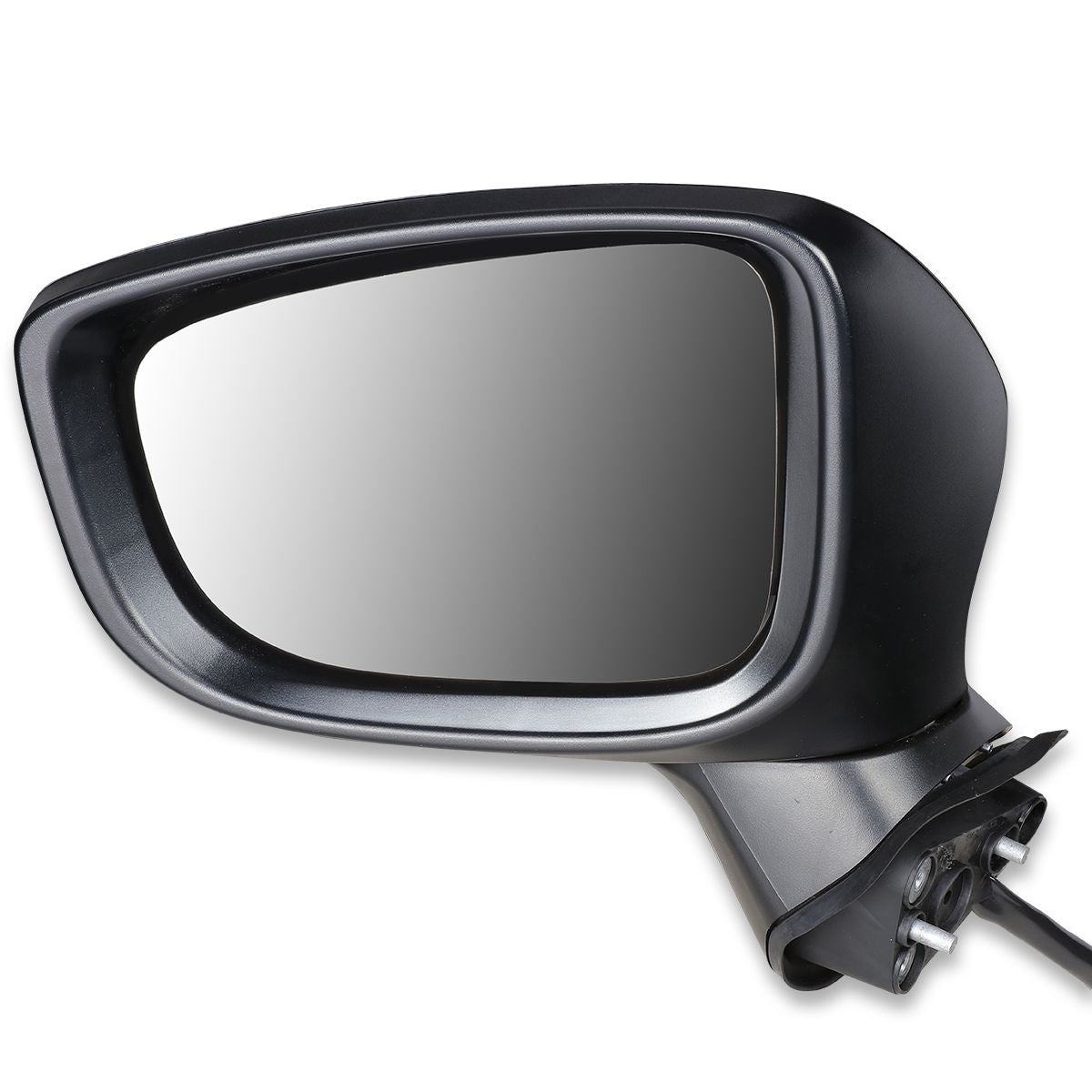 RETROVISOR MIRROR - OEM - 14-15 MAZDA 3 - POWERED - PAINTABLE - BLACK - LEFT