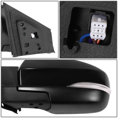 RETROVISOR MIRROR - OE STYLE - MAZDA CX-9 2010-2015 - WITH POWER WITH HEATED WITH SIGNAL WITH BLIND SPOT - DRIVER LEFT SIDE - BLACK