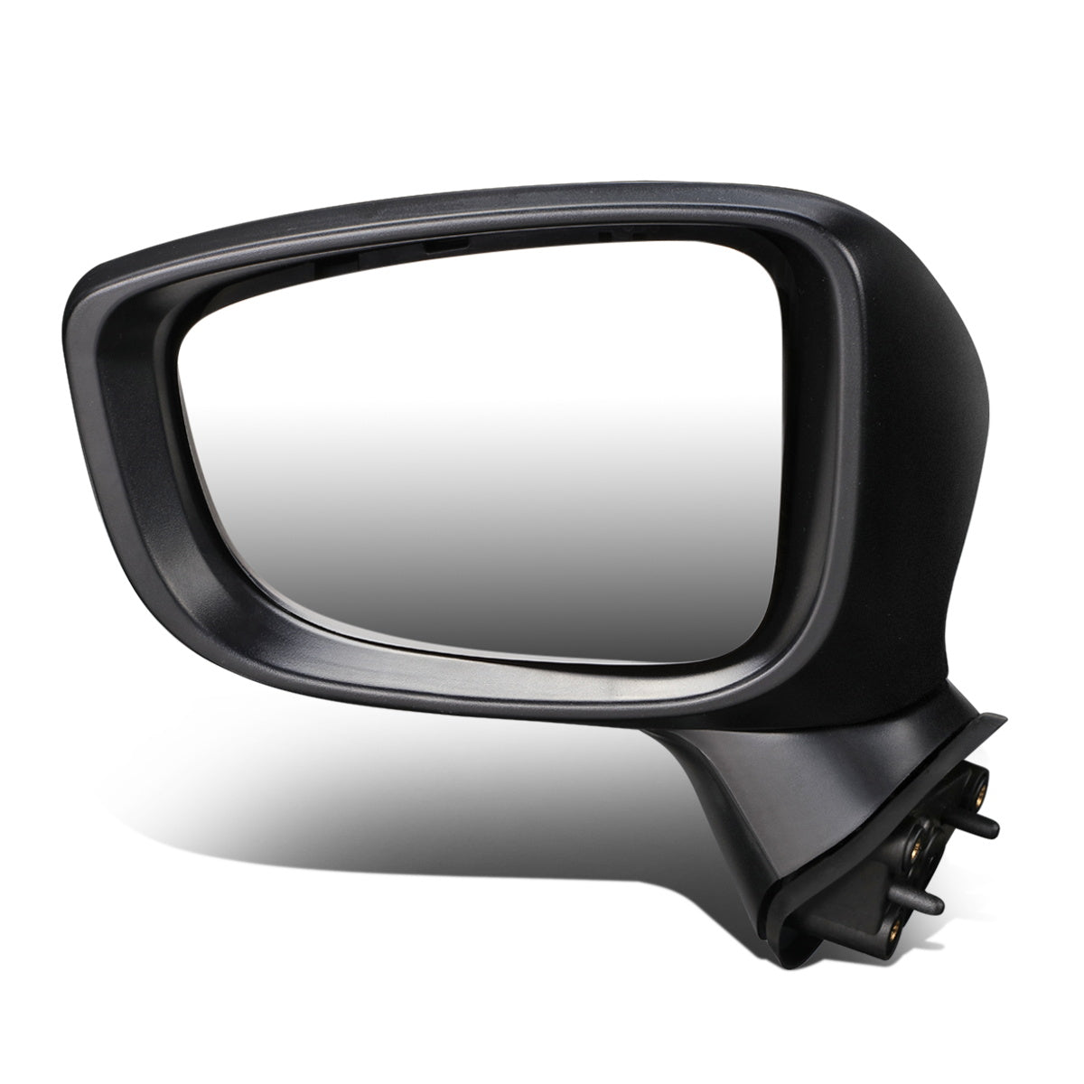 RETROVISOR MIRROR - OEM - 14-16 MAZDA 3 - POWERED - FOLDING - BLACK MATERIAL - LEFT