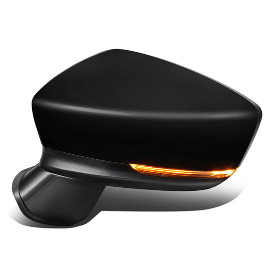 RETROVISOR MIRROR - OEM - 14-16 MAZDA 3 - POWERED - W/ SIGNAL LIGHT - FOLDING - BLACK MATERIAL - LEFT