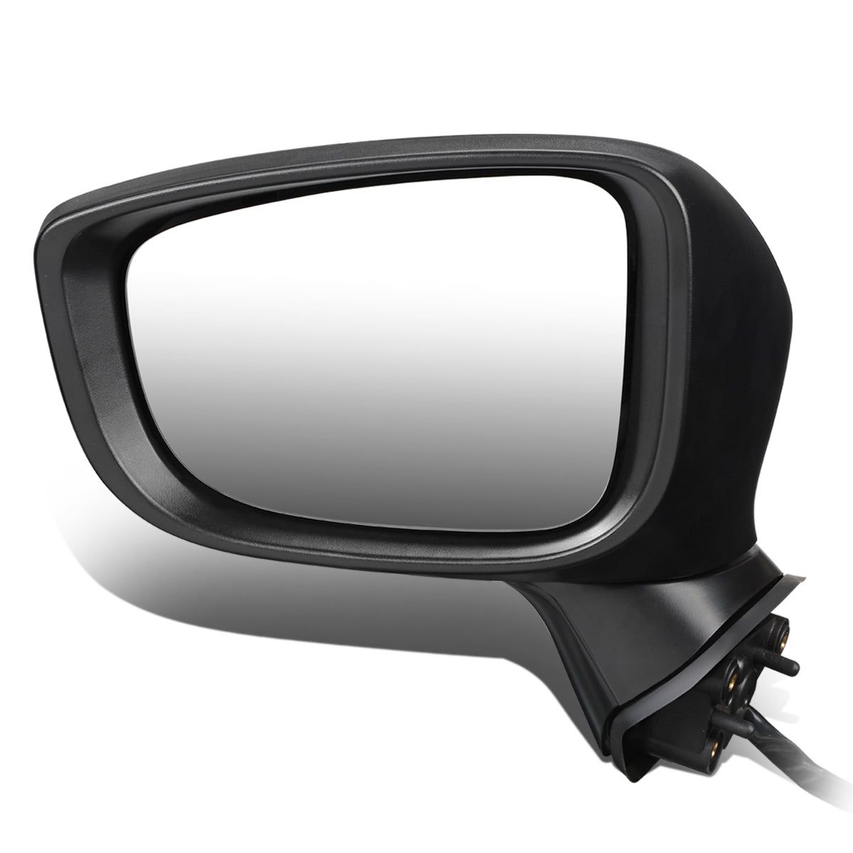RETROVISOR MIRROR - OEM - 14-16 MAZDA 3 - POWERED - W/ SIGNAL LIGHT - FOLDING - BLACK MATERIAL - LEFT