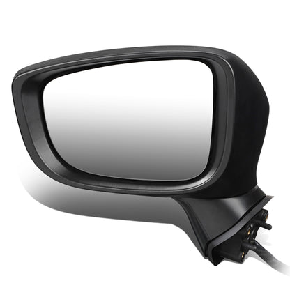 RETROVISOR MIRROR - OEM - 14-16 MAZDA 3 - POWERED - W/ SIGNAL LIGHT - FOLDING - BLACK MATERIAL - LEFT