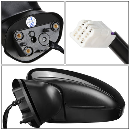 RETROVISOR MIRROR - OEM - 14-16 MAZDA 3 - POWERED - W/ SIGNAL LIGHT - FOLDING - BLACK MATERIAL - LEFT