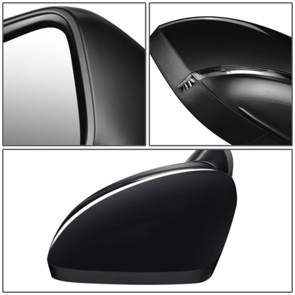 RETROVISOR MIRROR - OEM - 14-16 MAZDA 3 - POWERED - HEATED - W/ SIGNAL LIGHT - W/ BSD - FOLDING - BLACK MATERIAL - LEFT