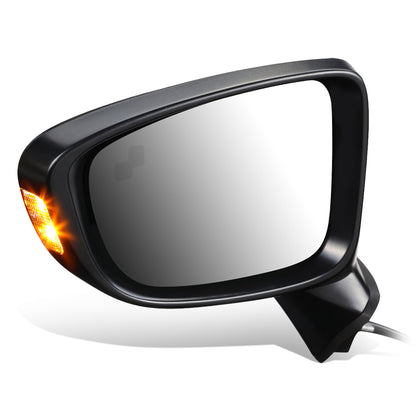 RETROVISOR MIRROR - OEM - 14-17 MAZDA 6 - POWERED - W/ SIGNAL LIGHT - W/ BSD - FOLDING - BLACK MATERIAL - LEFT