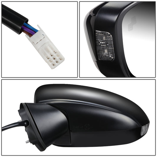 RETROVISOR MIRROR - OEM - 14-17 MAZDA 6 - POWERED - HEATED - W/ SIGNAL LIGHT - W/ BSD - FOLDING - BLACK MATERIAL - LEFT