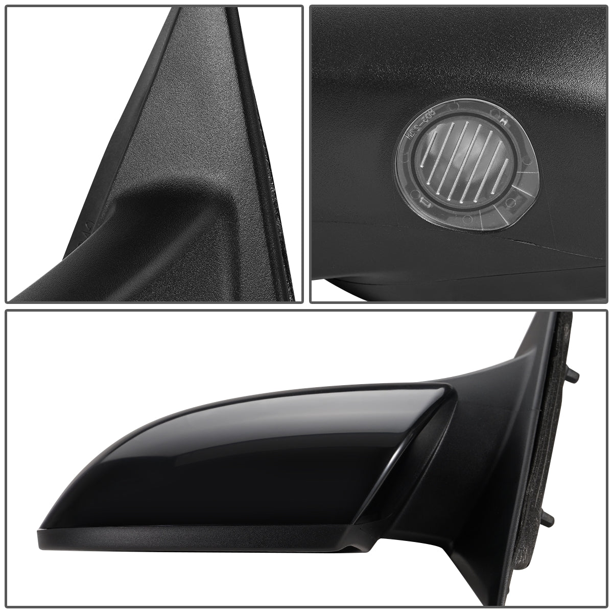 RETROVISOR MIRROR - OEM - 09-13 MAZDA 6 - POWERED - W/ PUDDLE LIGHT - W/ BSD - BLACK MATERIAL - LEFT