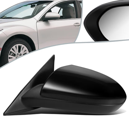 RETROVISOR MIRROR - OEM - 09-13 MAZDA 6 - POWERED - W/ PUDDLE LIGHT - W/ BSD - BLACK MATERIAL - LEFT