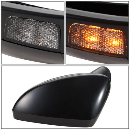 RETROVISOR MIRROR - OEM - 14-16 MAZDA 3 - POWERED - HEATED - W/ SIGNAL LIGHT - W/ BSD - FOLDING - BLACK MATERIAL - LEFT