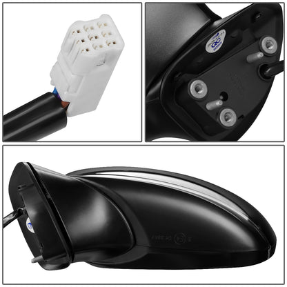 RETROVISOR MIRROR - OEM - 16-20 MAZDA CX-9 - POWERED - W/ SIGNAL LIGHT - FOLDING - BLACK MATERIAL - LEFT