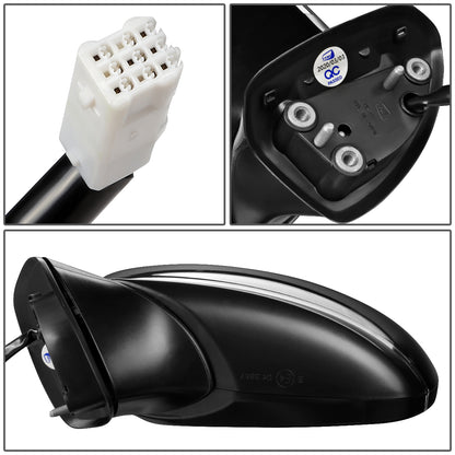 RETROVISOR MIRROR - OEM - 16-20 MAZDA CX-9 - POWERED - HEATED - W/ SIGNAL LIGHT - FOLDING - BLACK MATERIAL - LEFT