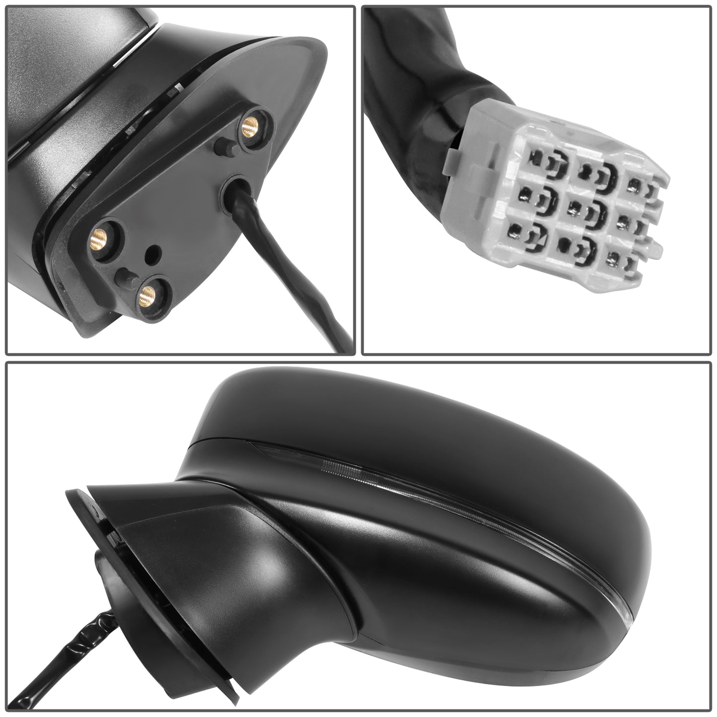 RETROVISOR MIRROR - OE STYLE - MAZDA CX-5 17-23 - WITH POWER WITH BLIND SPOT WITH SIGNAL - DRIVER SIDE - PAINT TO MATCH - BLACK