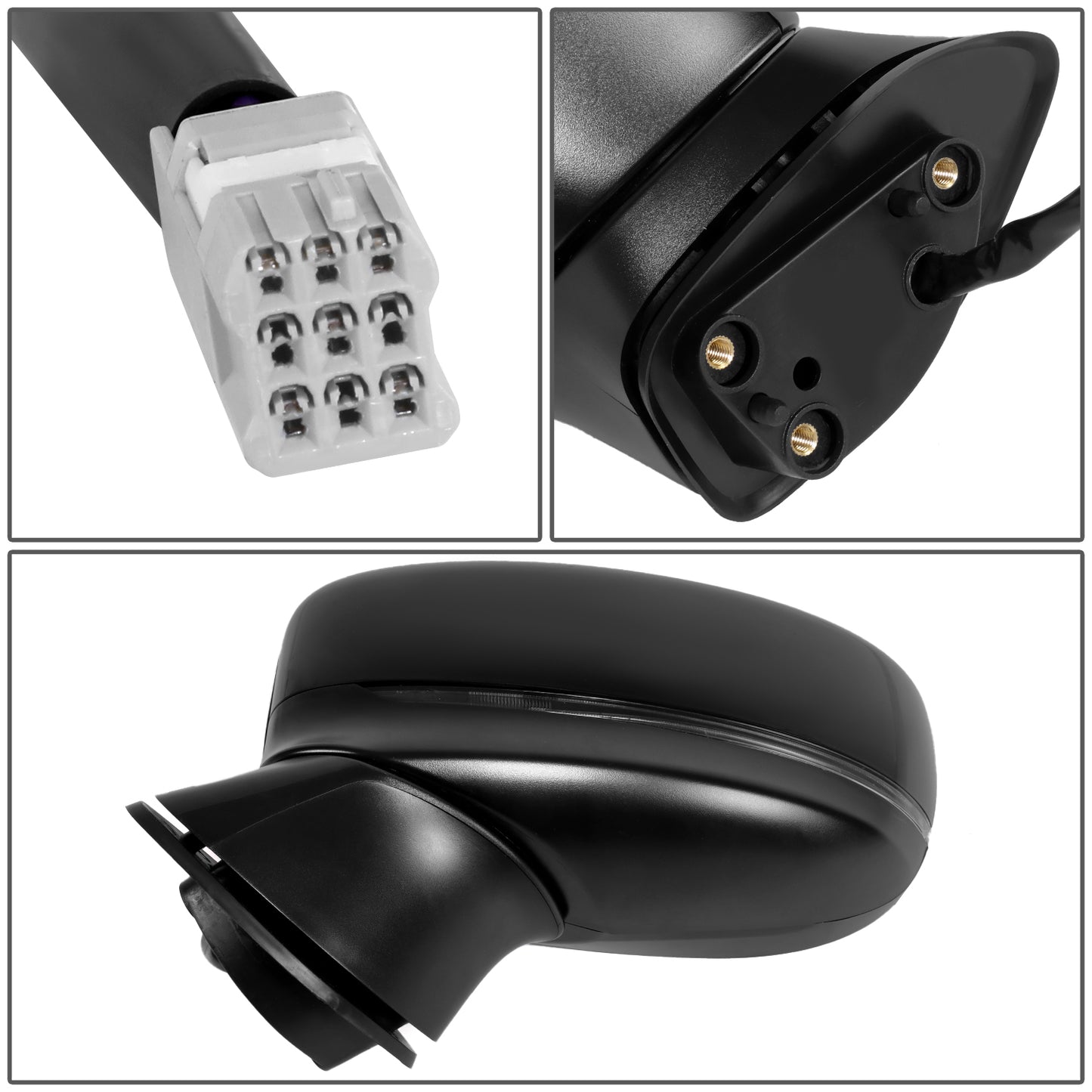 RETROVISOR MIRROR - OE STYLE - MAZDA CX-5 17-18 - WITH POWER WITH HEATED WITH SIGNAL - DRIVER SIDE - PAINT TO MATCH - BLACK