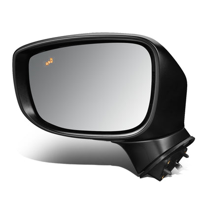 RETROVISOR MIRROR - OEM - 17-19 MAZDA CX-5 - POWERED - HEATED - W/ SIGNAL LIGHT - W/ BSD - FOLDING - BLACK MATERIAL - LEFT