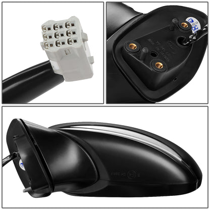 RETROVISOR MIRROR - OEM - 17-19 MAZDA CX-5 - POWERED - HEATED - W/ SIGNAL LIGHT - W/ BSD - FOLDING - BLACK MATERIAL - LEFT