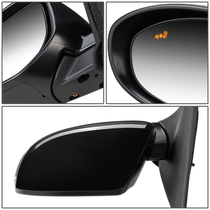 RETROVISOR MIRROR - OEM - 10-13 MAZDA 3 - POWERED - W/ SIGNAL LIGHT - W/ BSD - FOLDING - BLACK MATERIAL - LEFT