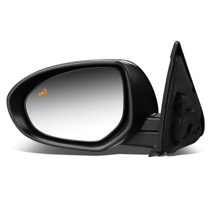 RETROVISOR MIRROR - OEM - 10-13 MAZDA 3 - POWERED - HEATED - W/ BSD - FOLDING - BLACK MATERIAL - LEFT