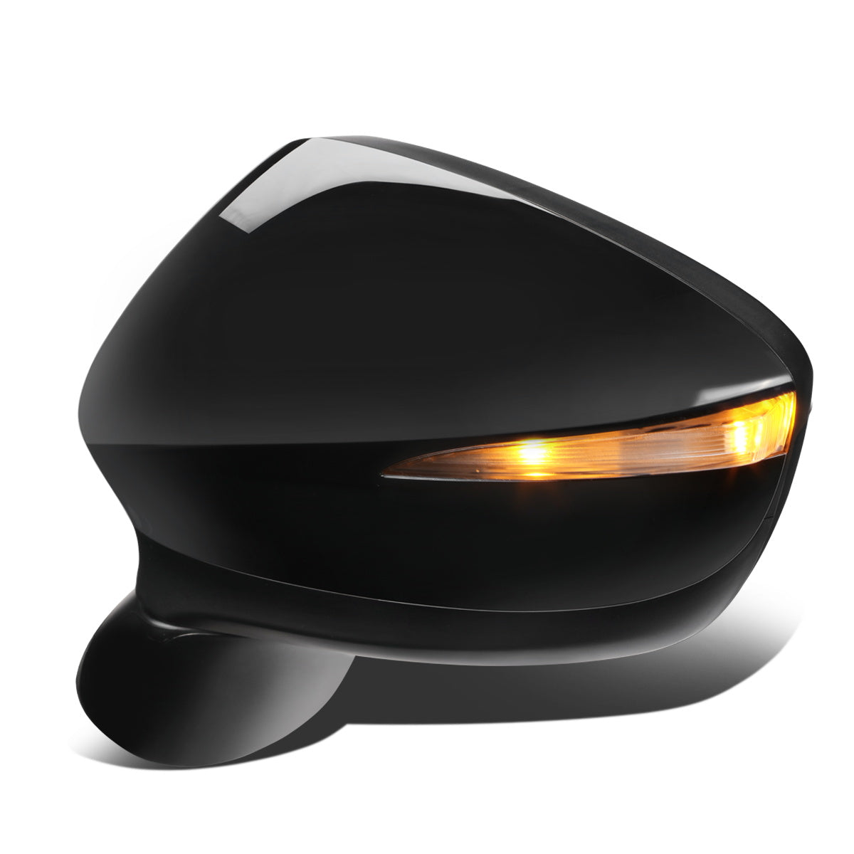 RETROVISOR MIRROR - OEM - 13-14 MAZDA CX-5 - POWERED - W/ SIGNAL LIGHT - FOLDING - BLACK MATERIAL - LEFT