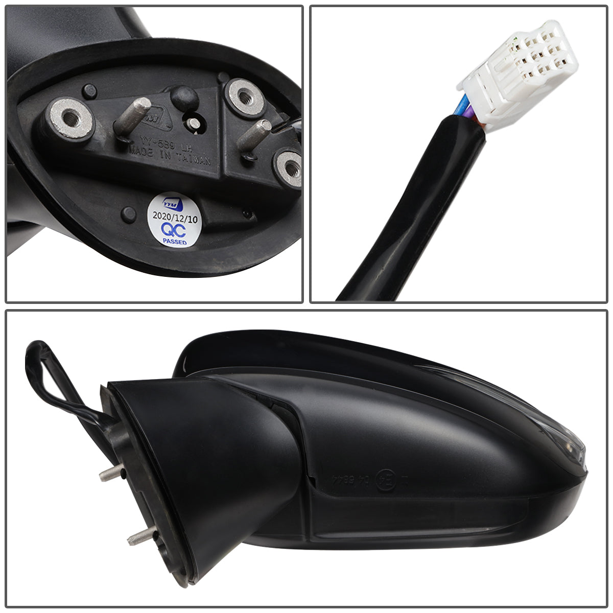 RETROVISOR MIRROR - OEM - 13-14 MAZDA CX-5 - POWERED - W/ SIGNAL LIGHT - FOLDING - BLACK MATERIAL - LEFT