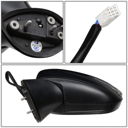 RETROVISOR MIRROR - OEM - 13-14 MAZDA CX-5 - POWERED - W/ SIGNAL LIGHT - FOLDING - BLACK MATERIAL - LEFT