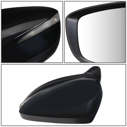 RETROVISOR MIRROR - OEM - 13-14 MAZDA CX-5 - POWERED - W/ SIGNAL LIGHT - FOLDING - BLACK MATERIAL - LEFT