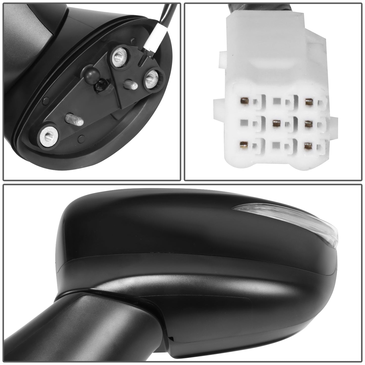 RETROVISOR MIRROR - OE STYLE - MAZDA CX-5 2015-2016 - WITH POWER WITH HEATED WITH SIGNAL - DRIVER LEFT SIDE - BLACK