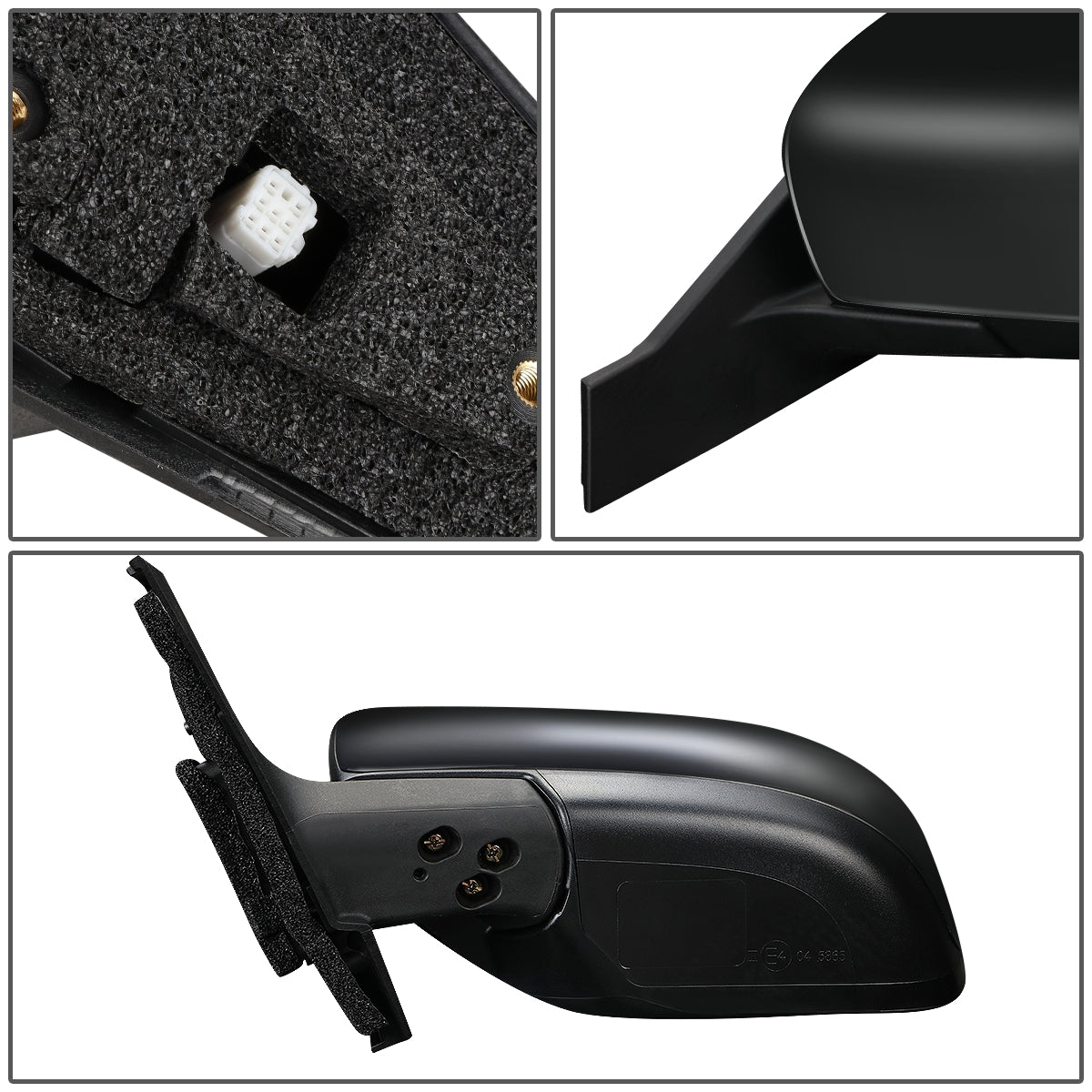 RETROVISOR MIRROR - OEM - 11-17 MAZDA 5 - POWERED - HEATED - FOLDING - BLACK MATERIAL - LEFT