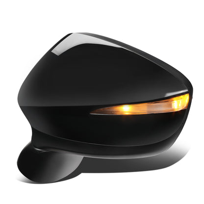 RETROVISOR MIRROR - OEM - 13-14 MAZDA CX-5 - POWERED - HEATED - W/ SIGNAL LIGHT - W/ BSD - FOLDING - BLACK MATERIAL - LEFT