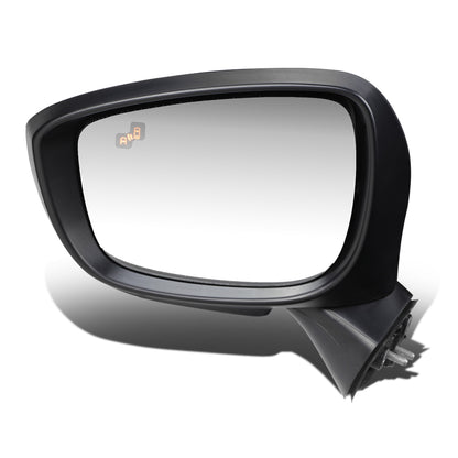 RETROVISOR MIRROR - OEM - 13-14 MAZDA CX-5 - POWERED - HEATED - W/ SIGNAL LIGHT - W/ BSD - FOLDING - BLACK MATERIAL - LEFT