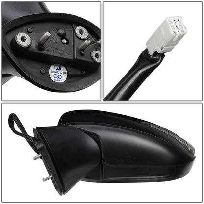 RETROVISOR MIRROR - OEM - 13-14 MAZDA CX-5 - POWERED - HEATED - W/ SIGNAL LIGHT - W/ BSD - FOLDING - BLACK MATERIAL - LEFT