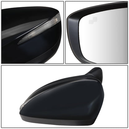 RETROVISOR MIRROR - OEM - 13-14 MAZDA CX-5 - POWERED - HEATED - W/ SIGNAL LIGHT - W/ BSD - FOLDING - BLACK MATERIAL - LEFT