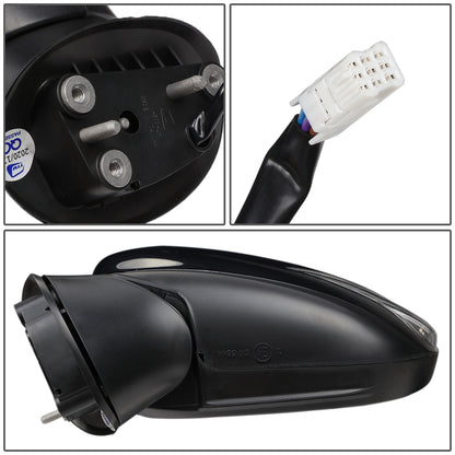 RETROVISOR MIRROR - OEM - 15-16 MAZDA CX-3 - POWERED - W/ SIGNAL LIGHT - W/ BSD - FOLDING - BLACK MATERIAL - LEFT