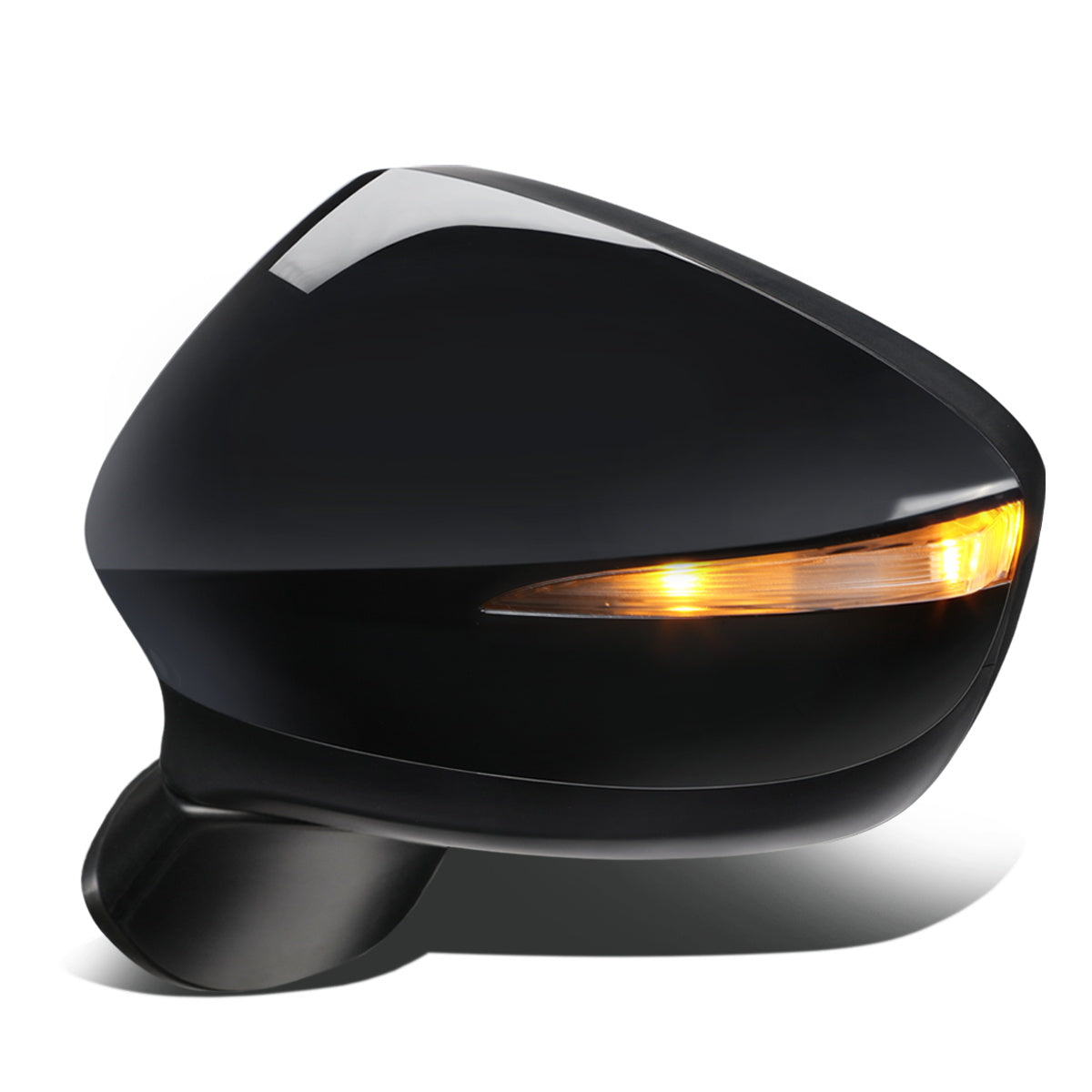 RETROVISOR MIRROR - OEM - 15-16 MAZDA CX-3 - POWERED - HEATED - W/ SIGNAL LIGHT - W/ BSD - FOLDING - BLACK MATERIAL - LEFT