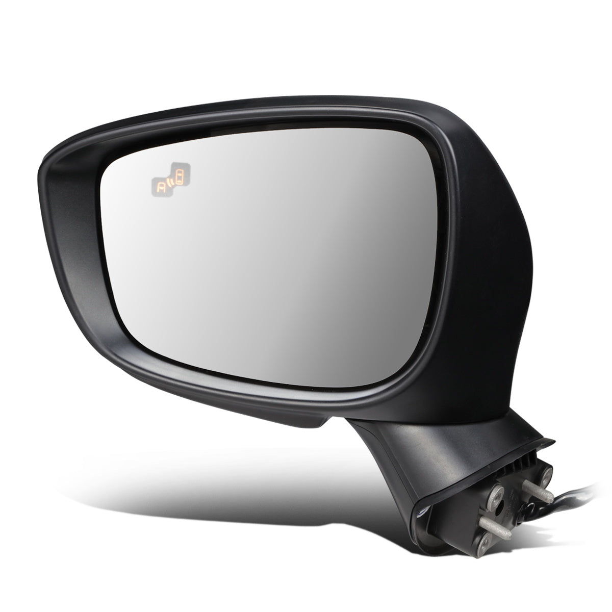 RETROVISOR MIRROR - OEM - 15-16 MAZDA CX-3 - POWERED - HEATED - W/ SIGNAL LIGHT - W/ BSD - FOLDING - BLACK MATERIAL - LEFT