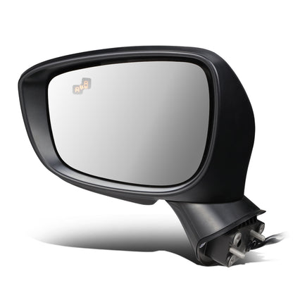 RETROVISOR MIRROR - OEM - 15-16 MAZDA CX-3 - POWERED - HEATED - W/ SIGNAL LIGHT - W/ BSD - FOLDING - BLACK MATERIAL - LEFT