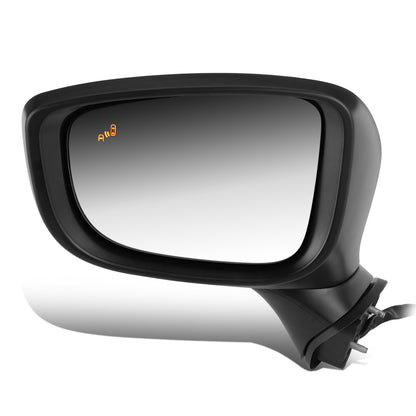 RETROVISOR MIRROR - OEM - 14-17 MAZDA 6 - POWERED - HEATED - W/ SIGNAL LIGHT - W/ BSD - FOLDING - BLACK MATERIAL - LEFT