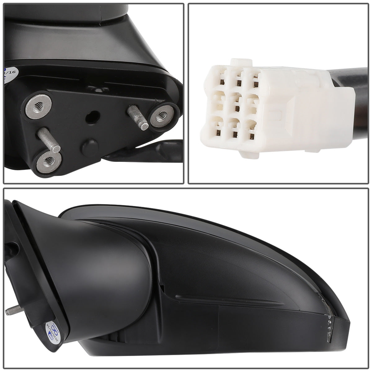 RETROVISOR MIRROR - OEM - 14-17 MAZDA 6 - POWERED - HEATED - W/ SIGNAL LIGHT - W/ BSD - FOLDING - BLACK MATERIAL - LEFT