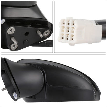 RETROVISOR MIRROR - OEM - 14-17 MAZDA 6 - POWERED - HEATED - W/ SIGNAL LIGHT - W/ BSD - FOLDING - BLACK MATERIAL - LEFT