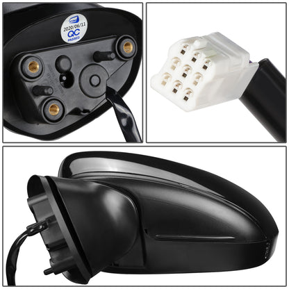 RETROVISOR MIRROR - OEM - 14-16 MAZDA 3 - POWERED - W/ SIGNAL LIGHT - W/ BSD - FOLDING - BLACK MATERIAL - LEFT