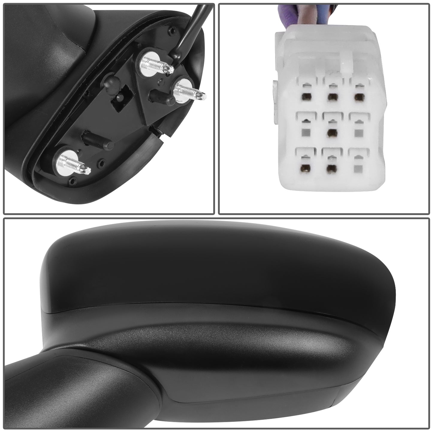 RETROVISOR MIRROR - OE STYLE - MAZDA CX-5 13-15 - WITH POWER WITH BLIND SPOT - DRIVER SIDE - PAINT TO MATCH - BLACK