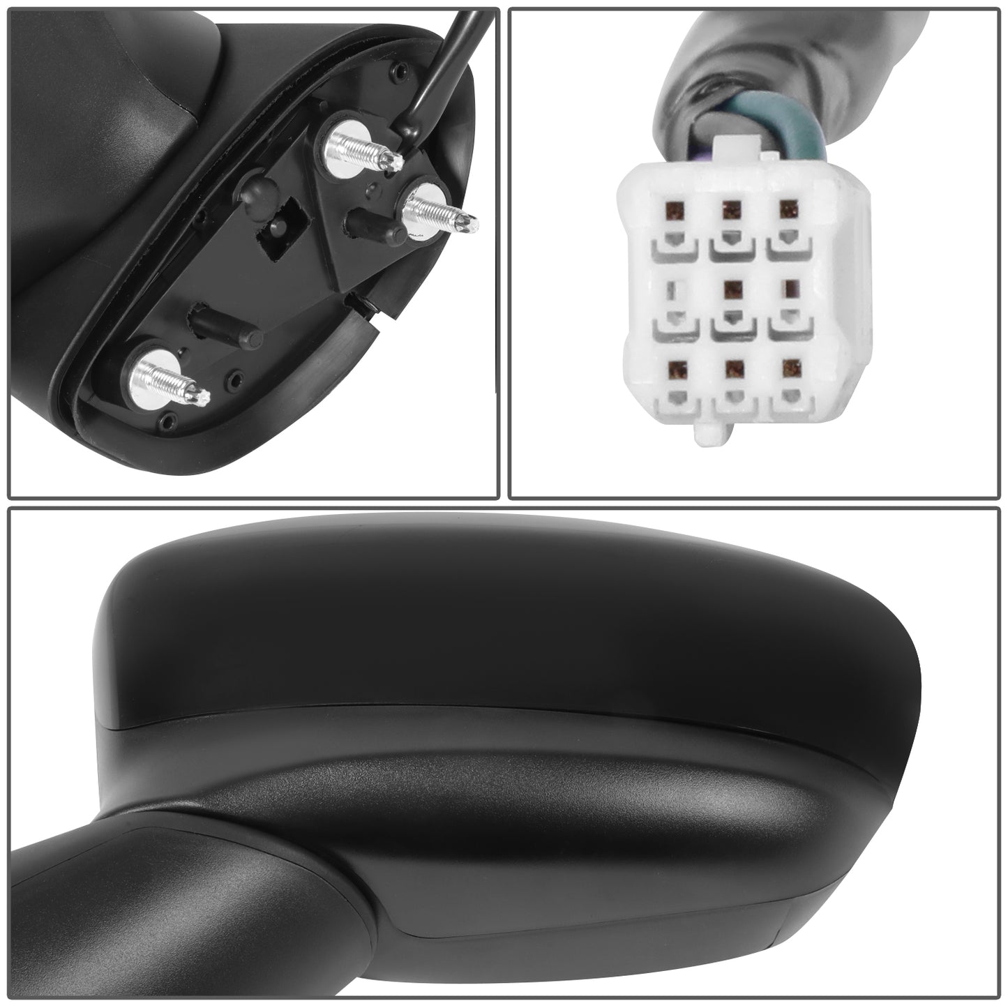 RETROVISOR MIRROR - OE STYLE - MAZDA CX-5 2013-2015 - WITH POWER WITH HEATED WITH BLIND SPOT WITH SIGNAL - DRIVER LEFT SIDE - BLACK