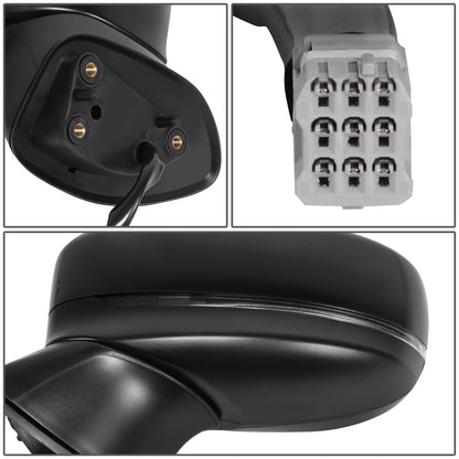 RETROVISOR MIRROR - OE STYLE - MAZDA CX-5 19-23 - WITH POWER WITH HEATED FOLD WITH BLIND SPOT WITH SIGNAL - DRIVER SIDE - PAINT TO MATCH - BLACK