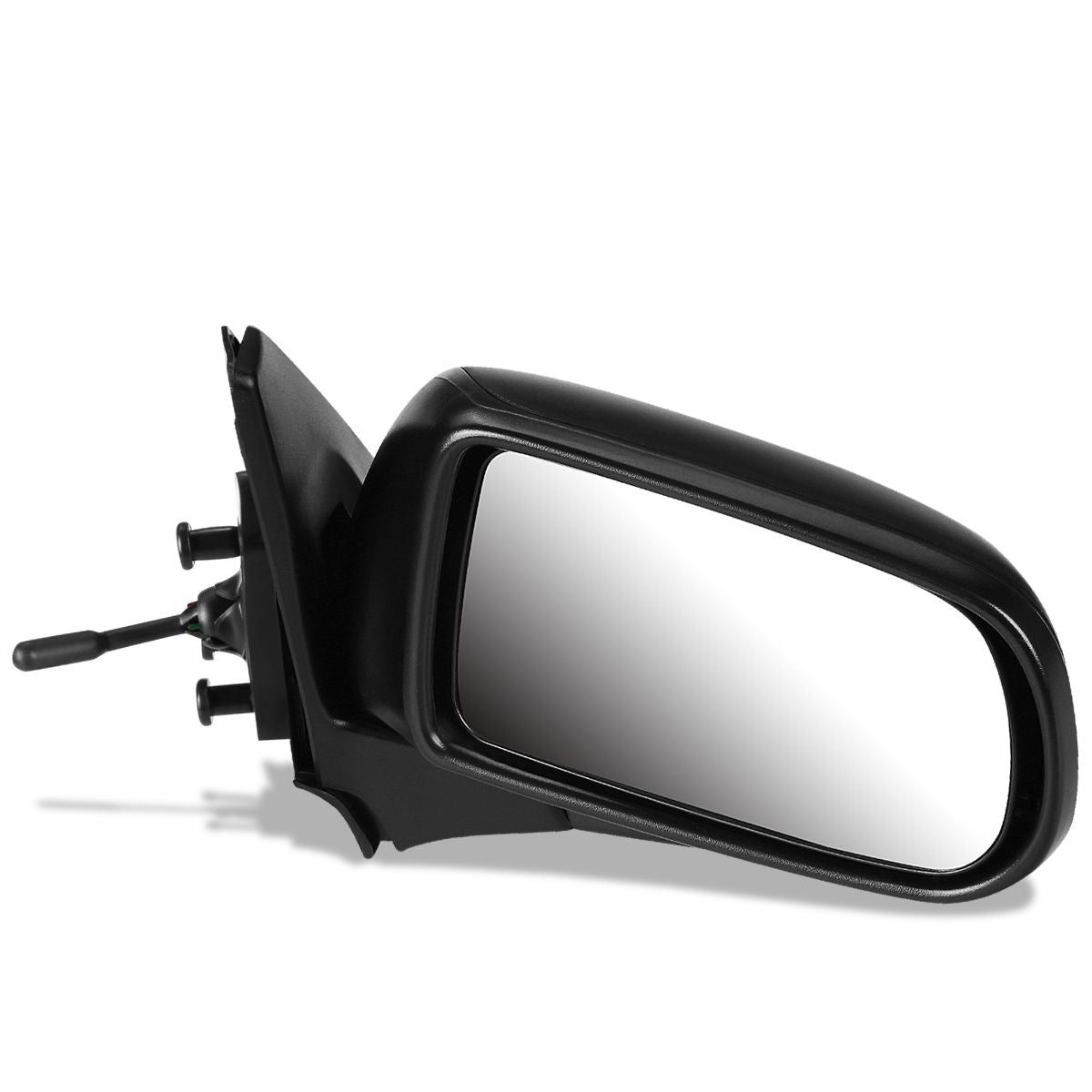RETROVISOR MIRROR - OEM - 99-03 MAZDA PROTEGE / 02-03 MAZDA PROTEGE5 - FITS MODELS WITHOUT 6 SPEAKER SYSTEM - MANUAL - PAINTABLE FINISH , TEXTURED CAP - BLACK - RIGHT
