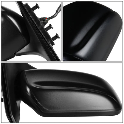 RETROVISOR MIRROR - OEM - 99-03 MAZDA PROTEGE / 02-03 MAZDA PROTEGE5 - FITS MODELS WITHOUT 6 SPEAKER SYSTEM - MANUAL - PAINTABLE FINISH , TEXTURED CAP - BLACK - RIGHT